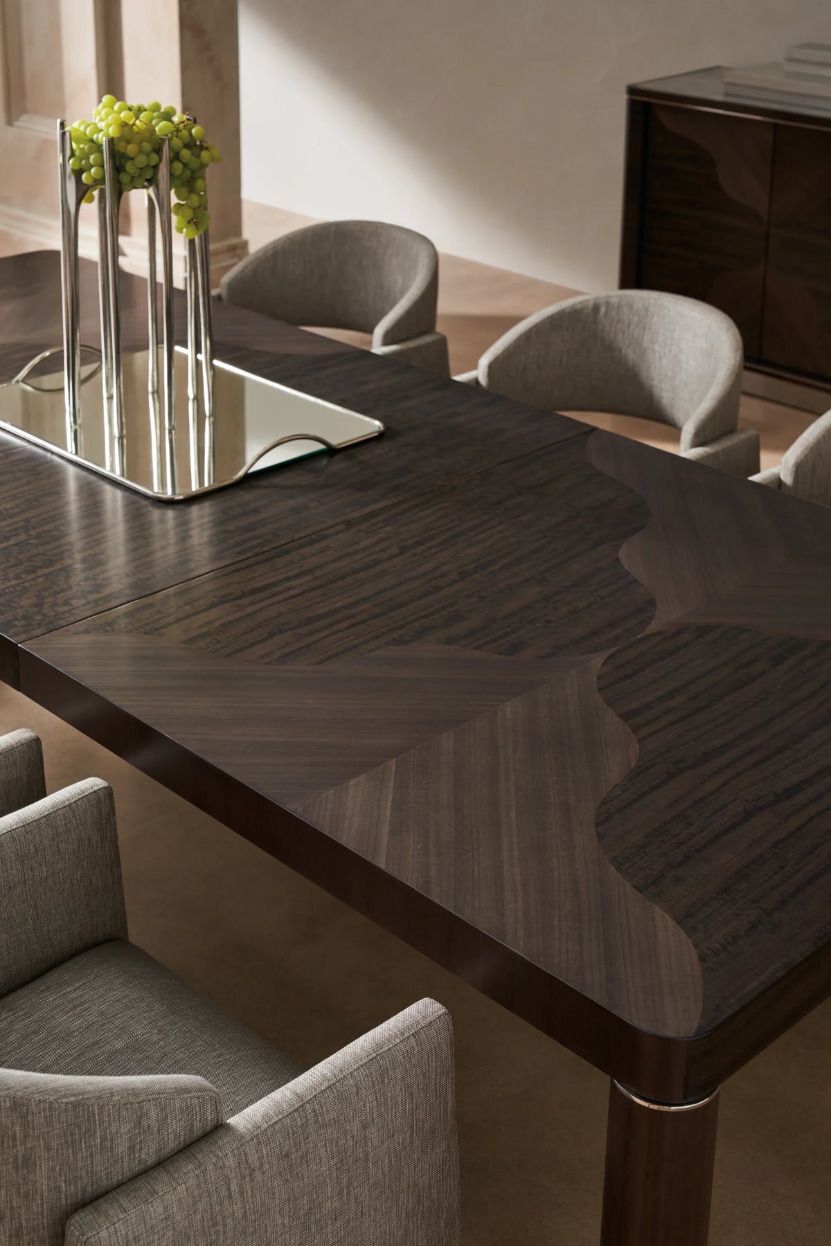 Caracole Mirror Image Dining Table – back view – Lusso Furniture Miami