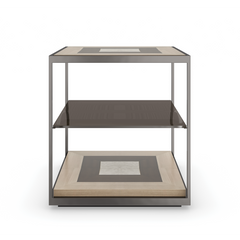 Caracole Impossible Cube End Table – front view – Lusso Furniture Miami