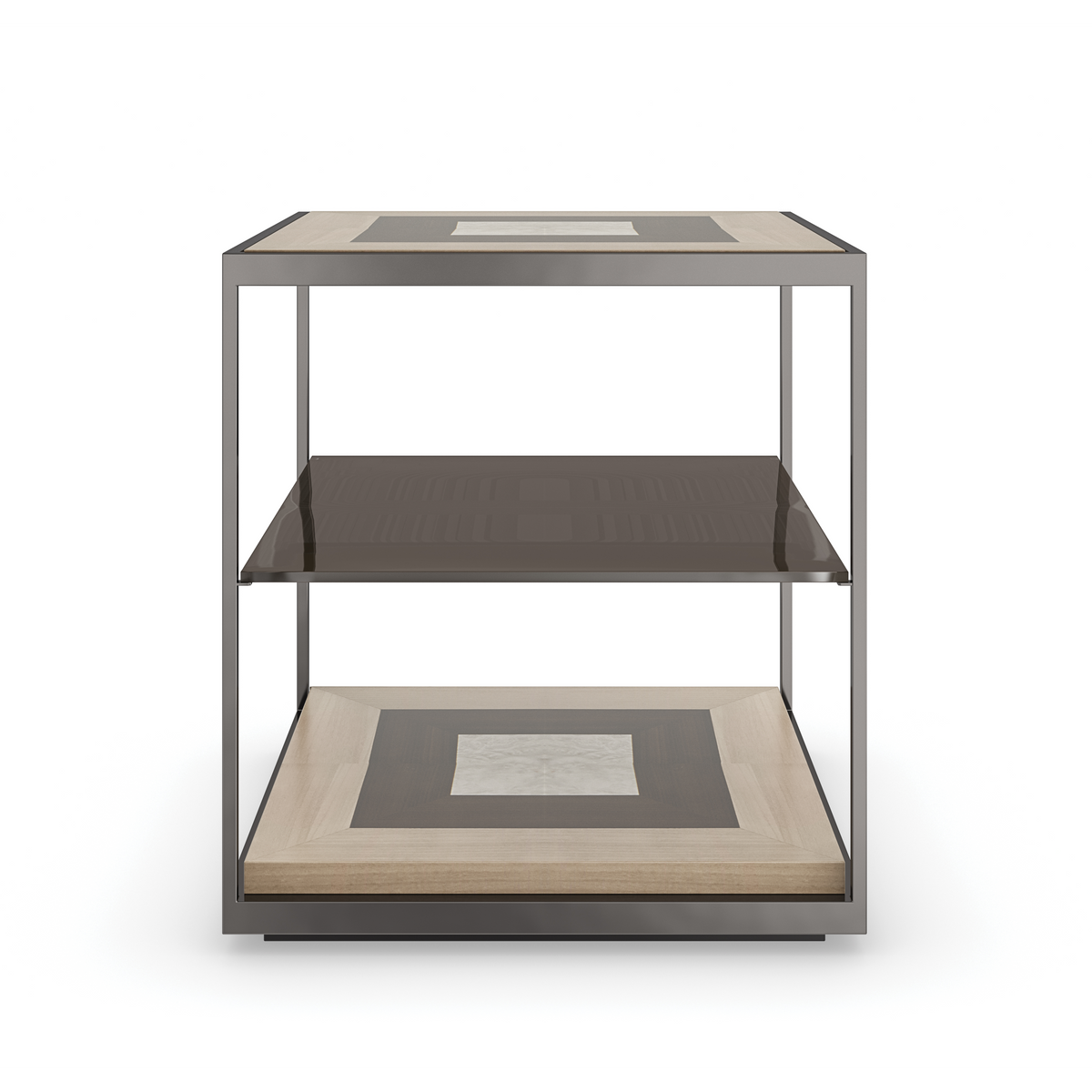 Caracole Impossible Cube End Table – front view – Lusso Furniture Miami