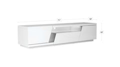 Adalyn TV white gray All White Lacquer Paint