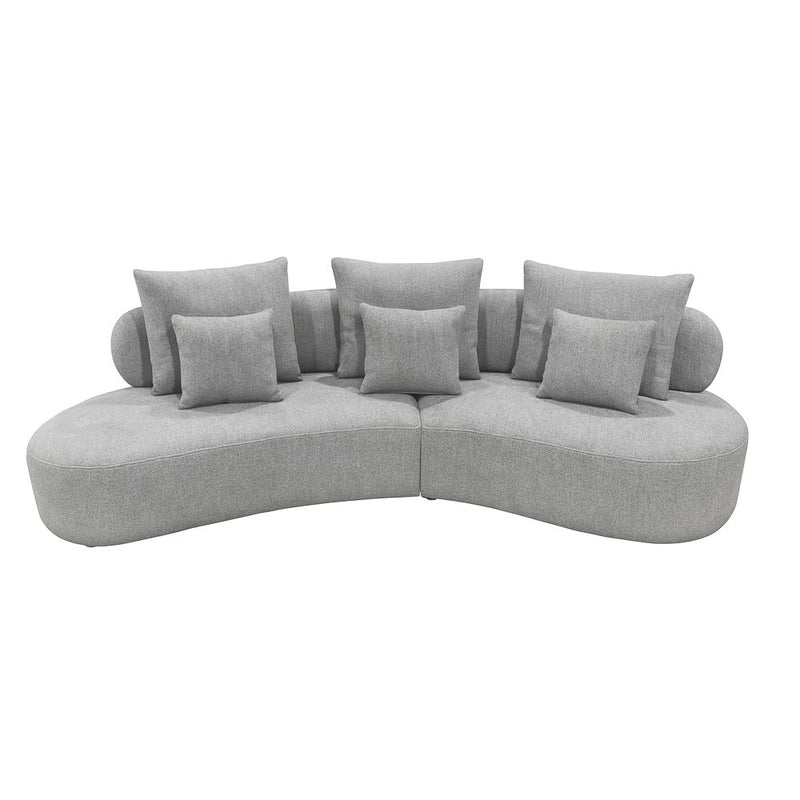 Grace Sectional Sofa with pillows Grey-zoom-