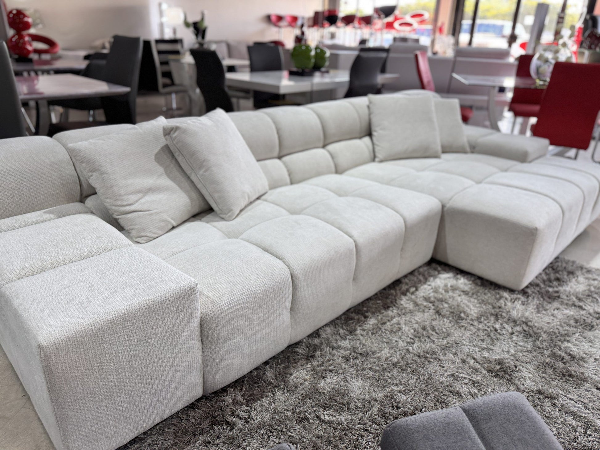 Midtown Sectional HEATHER LIGHT Grey LEFT