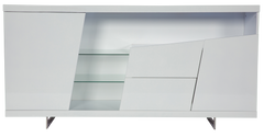 Adalyn Buffet LED All White Lacquer Paint