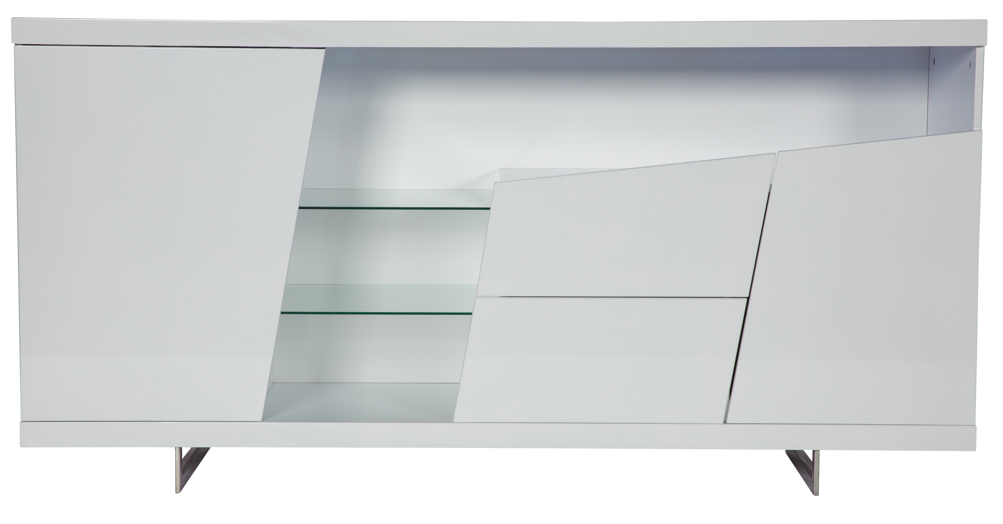 Adalyn Buffet LED All White Lacquer Paint