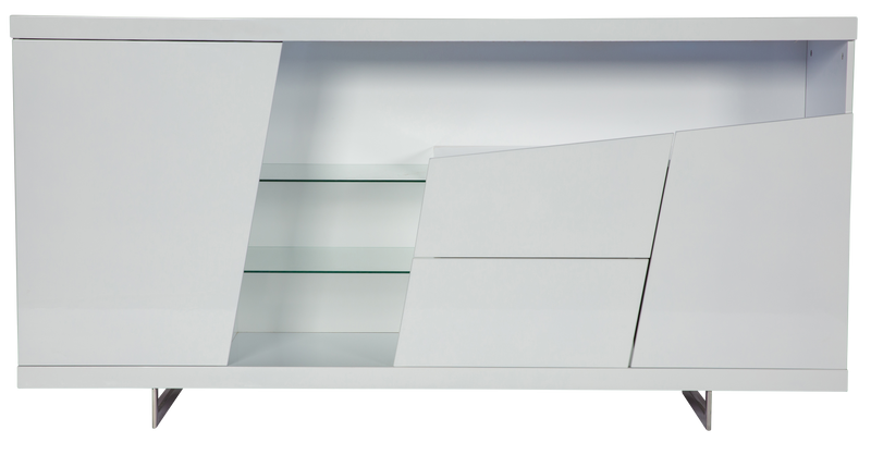 Adalyn Buffet LED All White Lacquer Paint-zoom-