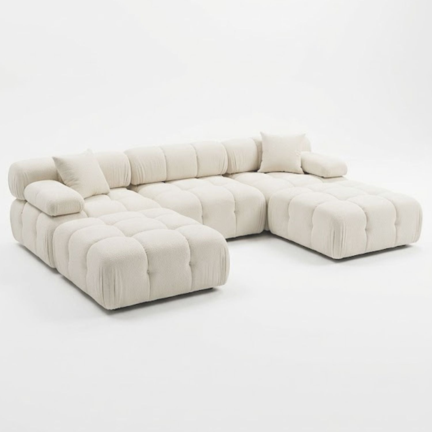 Munich Modular Sectional WHITE/BONE Fabric U OPTION