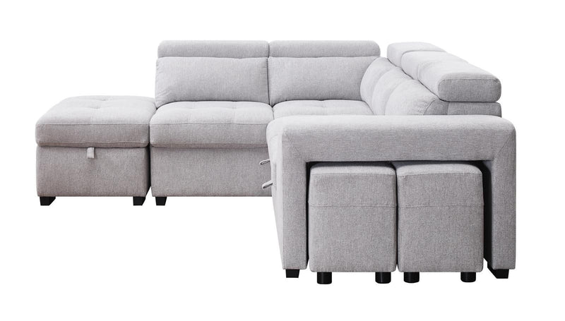 POSITANO Sectional NEW 2025 RIGHT Grey Fabric-zoom-