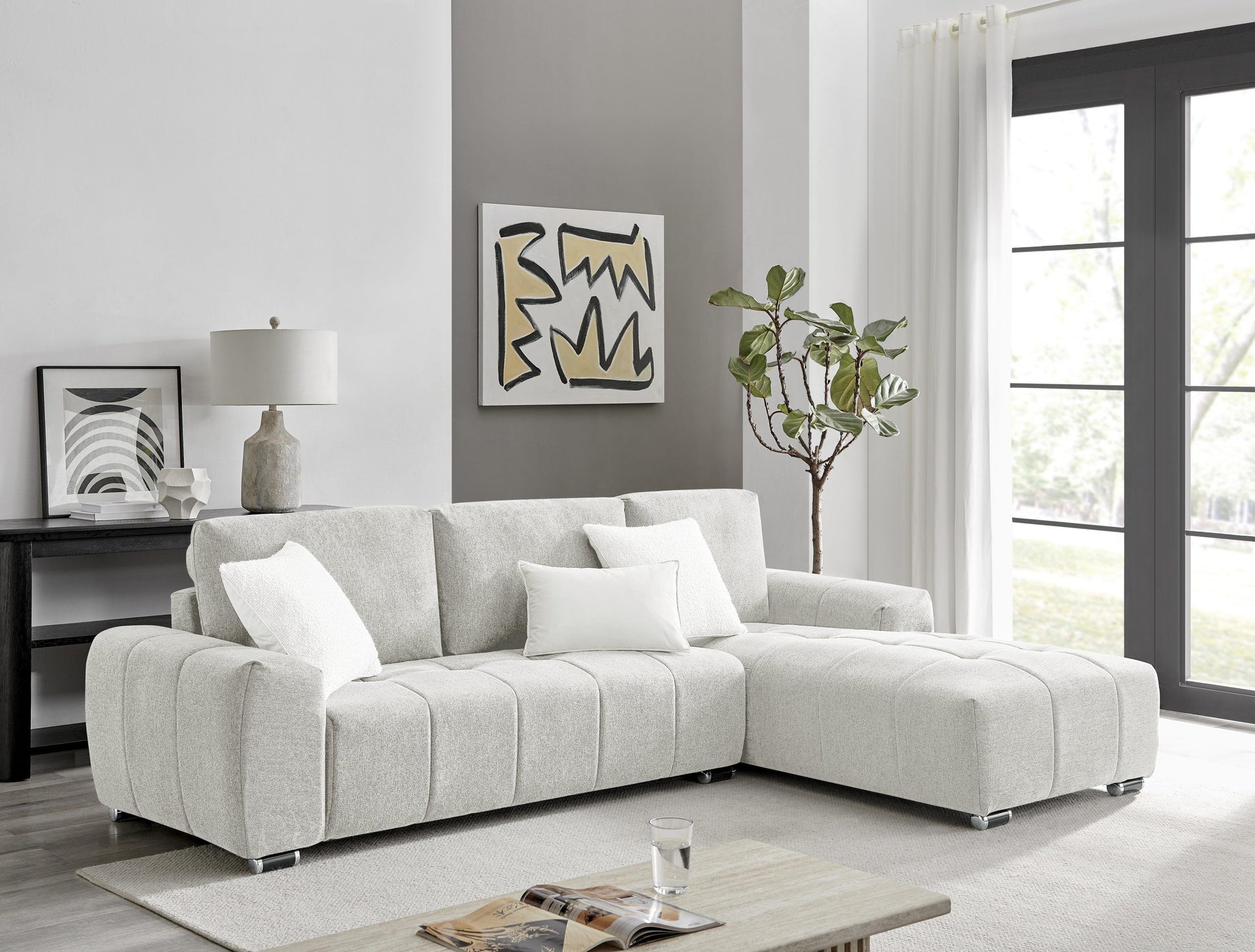 ROMA Sectional Light Beige - LEFT