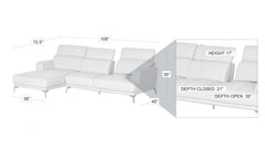 Kim Sectional Grey LEFT