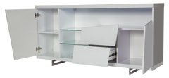 Adalyn Buffet LED All White Lacquer Paint