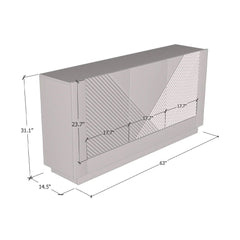 Colonia Buffet Sideboard B302-248 Doors White Lacquer UV