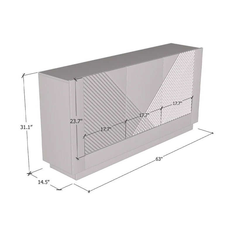 Colonia Buffet Sideboard B302-248 Doors White Lacquer UV-zoom-