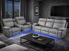 BALTIMORE POWER RECLINER SOFA SET GREY