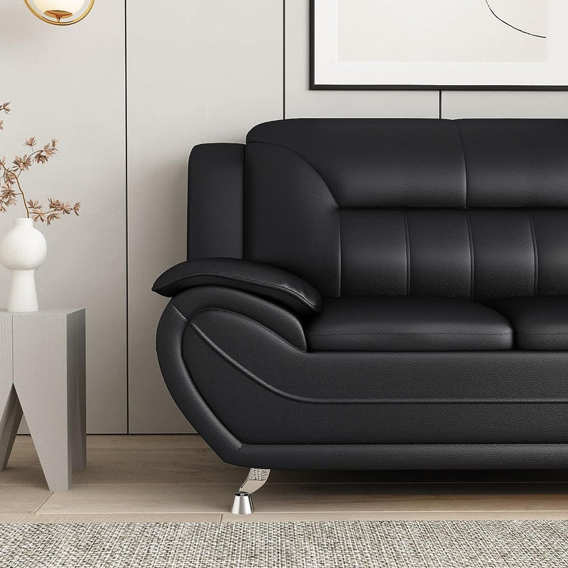 Venecia Sofa Set Black-zoom-