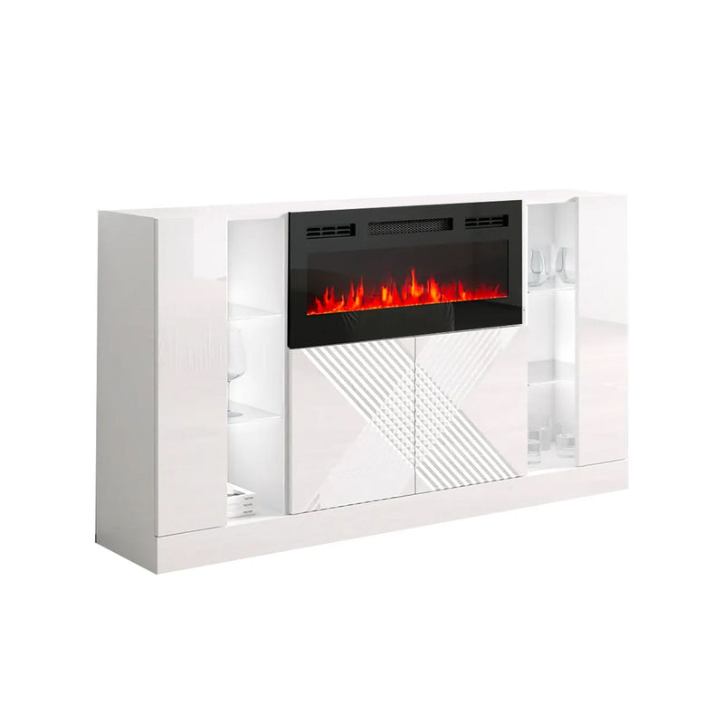 Buffet Sideboard 246 Door White Lacquer Paint UV-zoom-