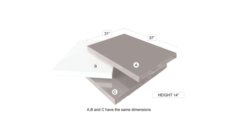 Amsterdam Coffee Table white and Grey-zoom-