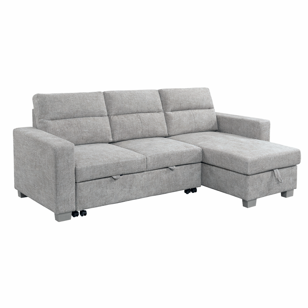 Daniel Reversible Sectional FABRIC GREY