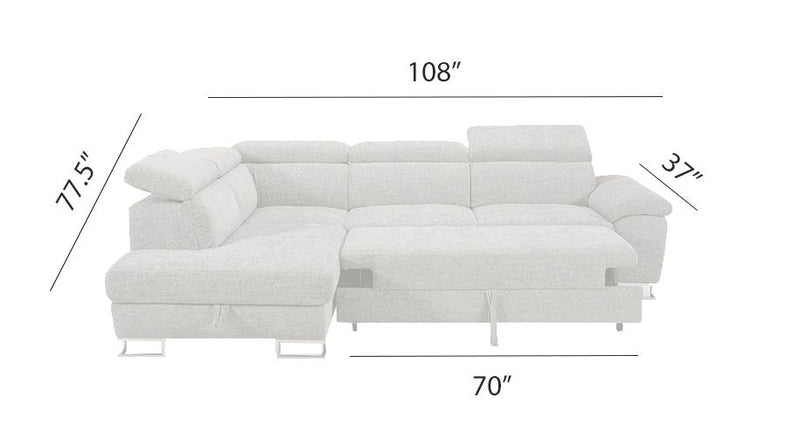 Sophia Fabric Sectional Left-zoom-