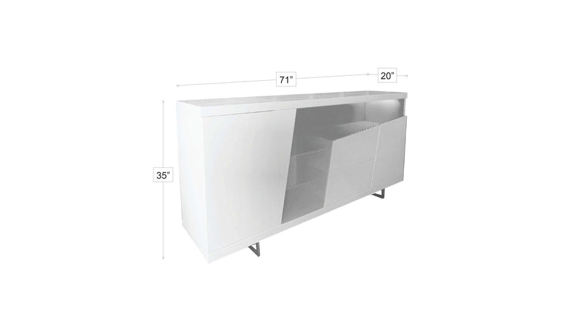 Adalyn Buffet LED All White Lacquer Paint-zoom-