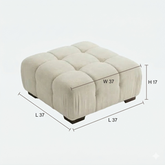 Munich Modular Sectional LIGHT GREY Fabric U OPTION