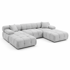Munich Modular Sectional LIGHT GREY Fabric U OPTION