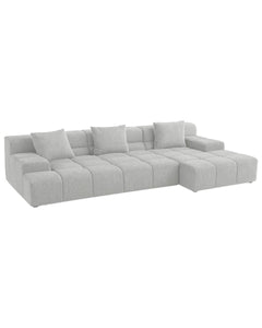 Midtown Sectional HEATHER LIGHT Grey RIGHT