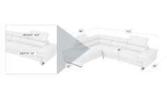 Athena Sectional Black Left