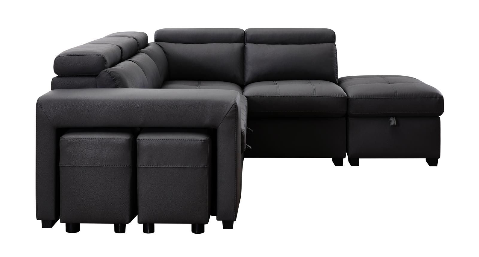 POSITANO Sectional NEW 2025 LEFT BLACK