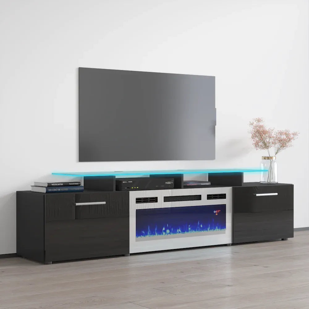 TV2112 Black with Fireplace