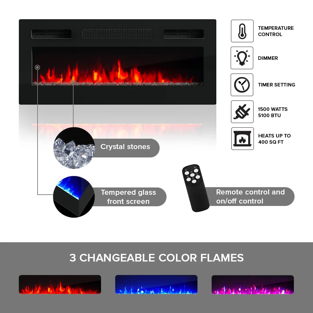 TV 242 WHITE with Fireplace