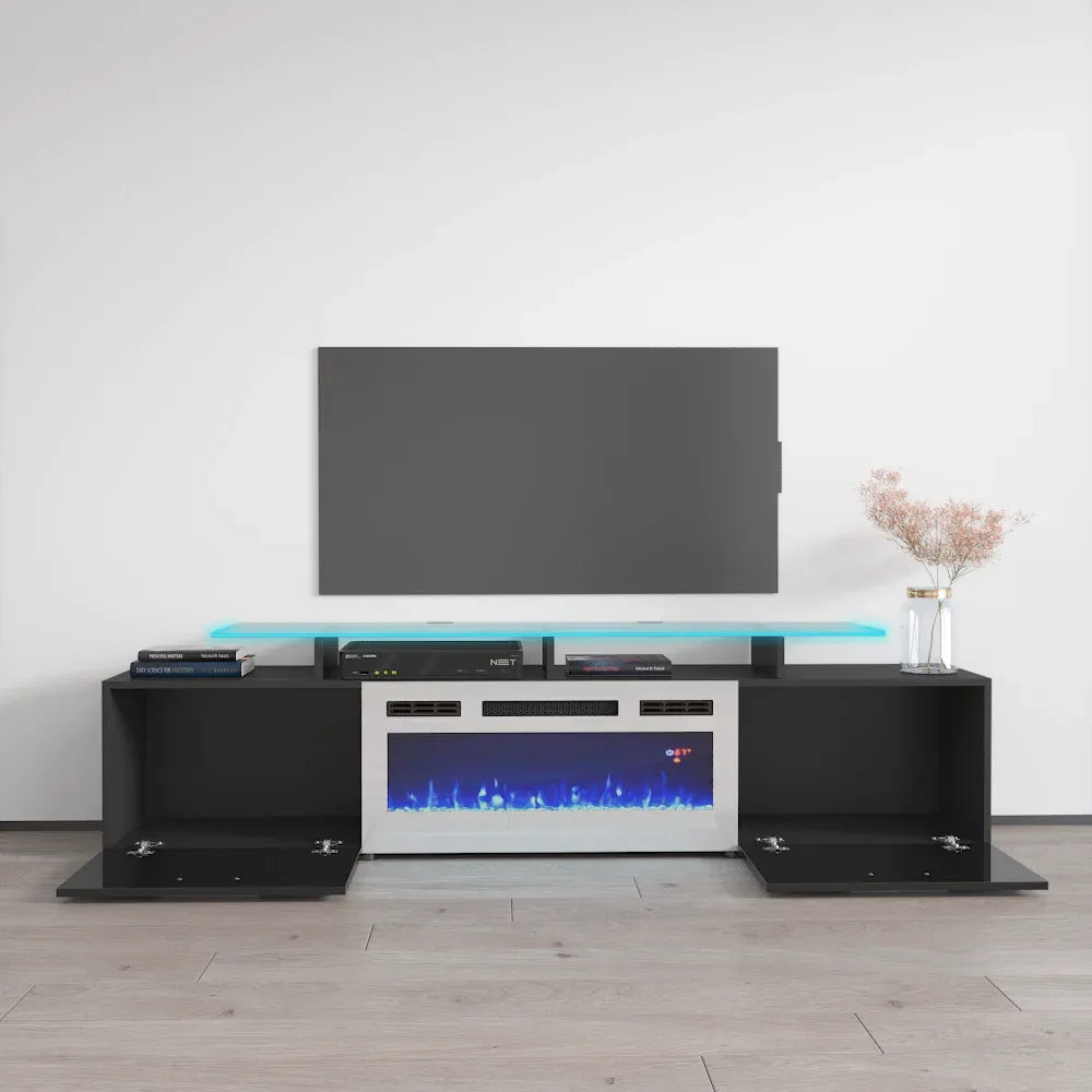 TV2112 Black with Fireplace