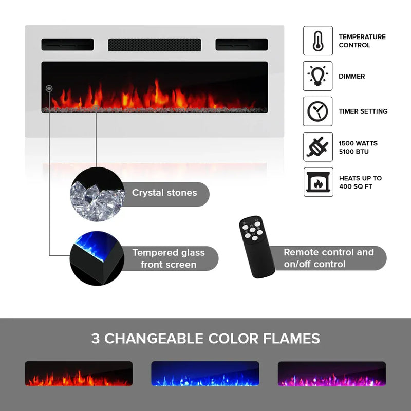 TV2112 Black with Fireplace-zoom-
