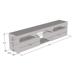 .TV228 Floating TV Stand with LED White