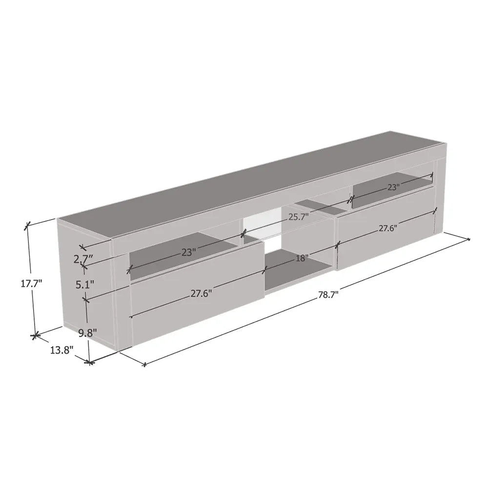 .TV228 Floating TV Stand with LED White