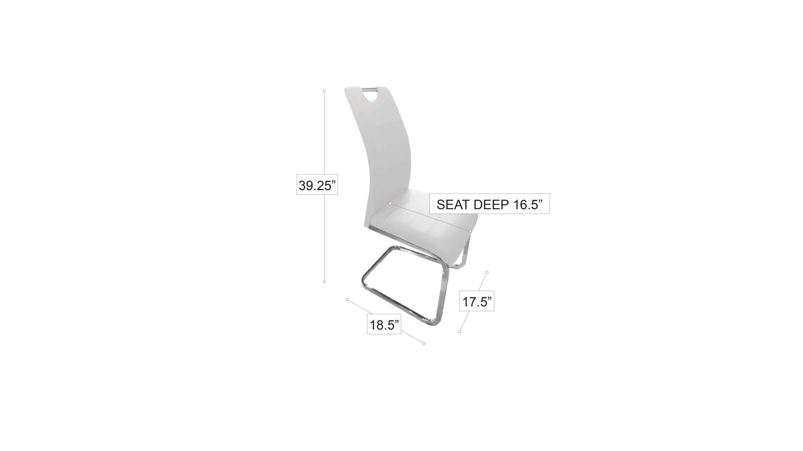 Philly Dining Chair White 6759-1