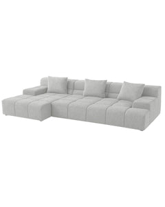 Midtown Sectional HEATHER LIGHT Grey LEFT