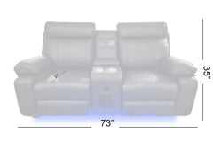 BALTIMORE POWER RECLINER LOVESEAT BLACK