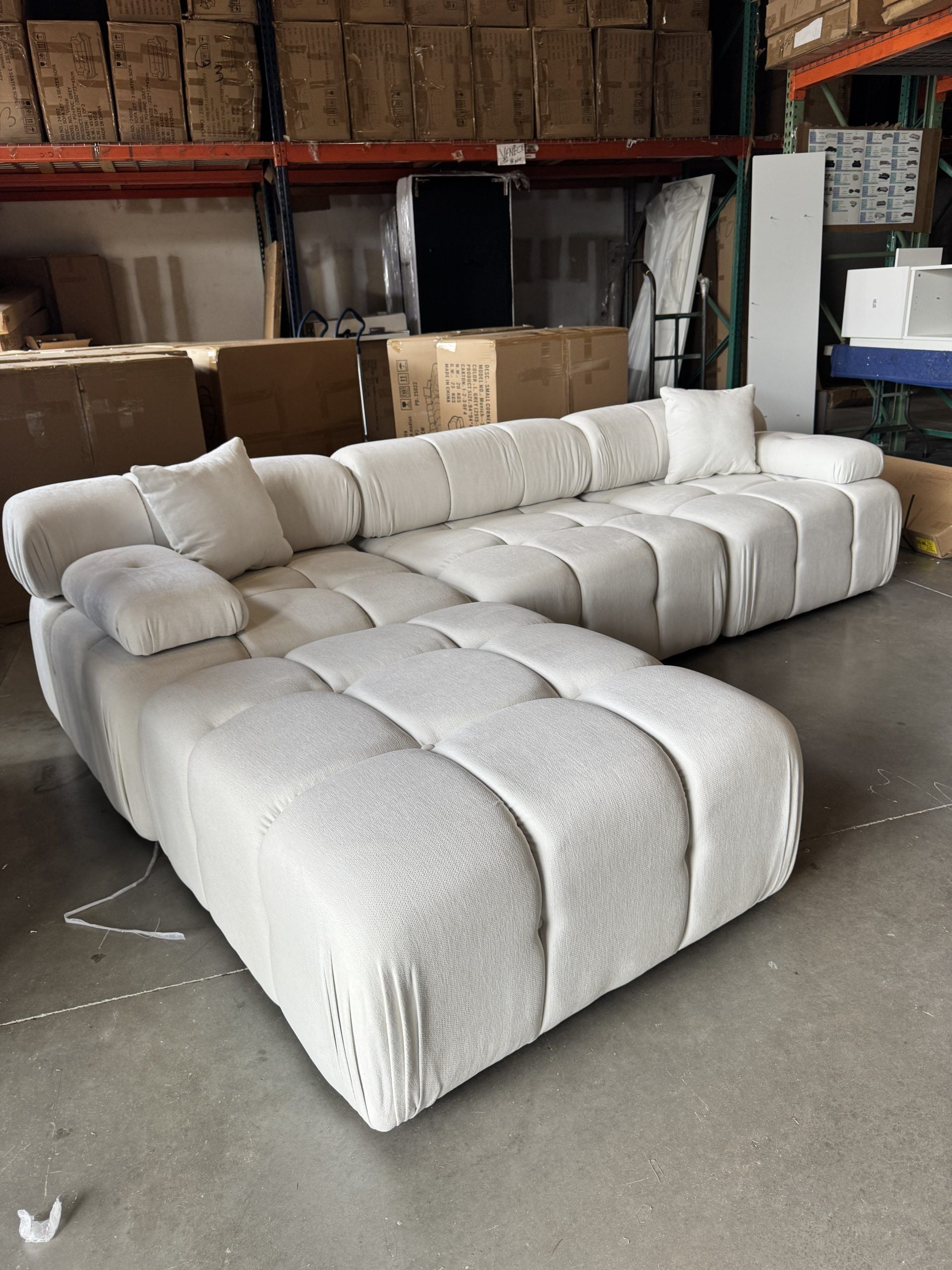 Munich Modular Sectional LIGHT GREY Fabric