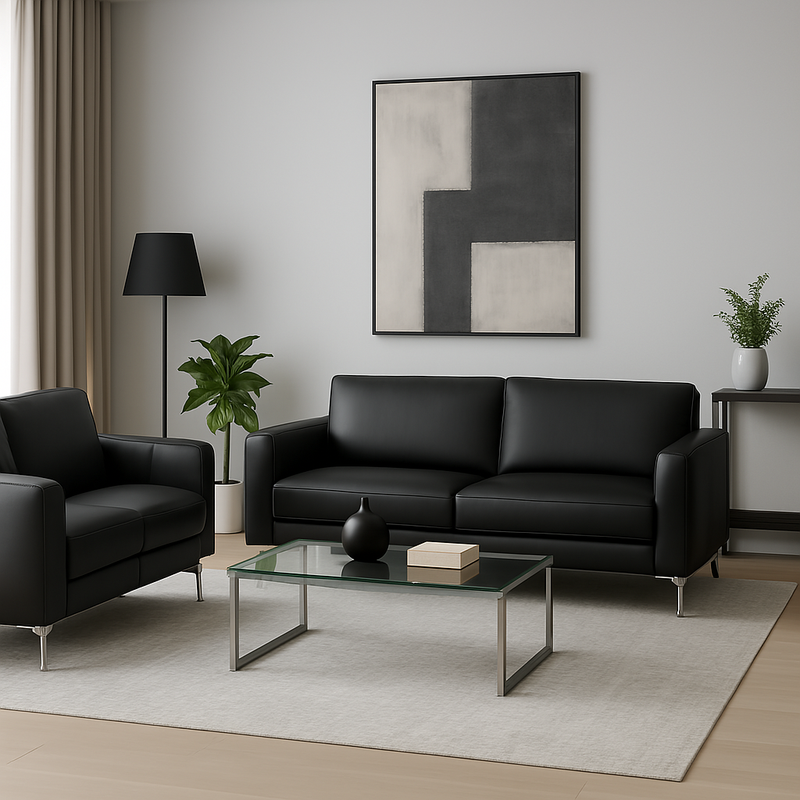 NORUEGA SOFA SET Black-zoom-