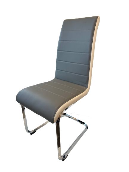 New York Dining Chair Grey & White-zoom-