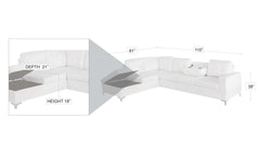 Antonella Sectional Grey Right