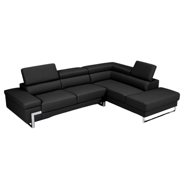 Athena Sectional Black Right-zoom-