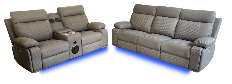 BALTIMORE POWER RECLINER SOFA SET GREY-zoom-