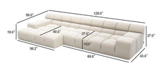 Midtown Sectional Cream RIGHT