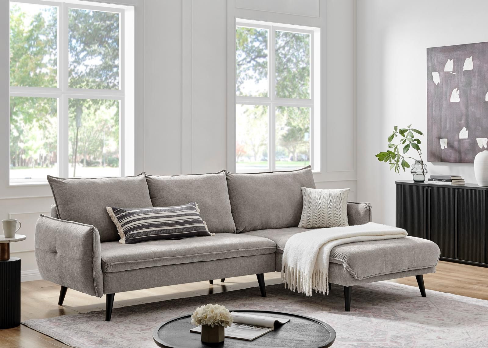 PARIS Sectional Dark Grey LEFT