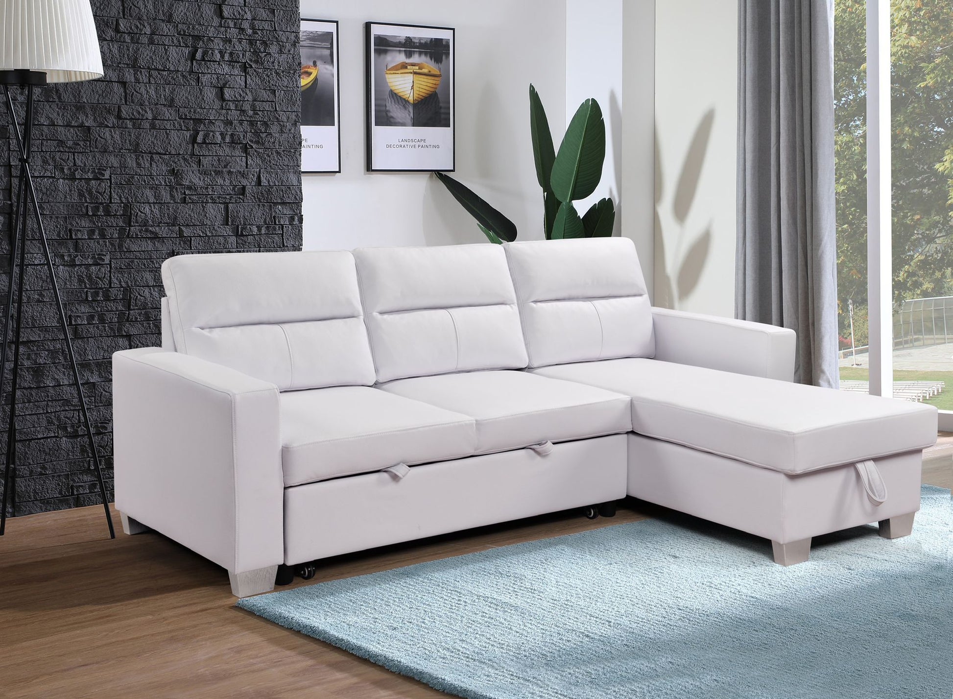Daniel Reversible Sectional FABRIC GREY