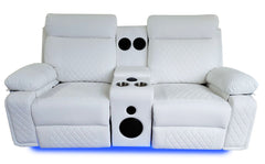 BALTIMORE POWER RECLINER  LOVESEAT WHITE