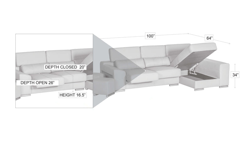 London Sectional RIGHT white-zoom-