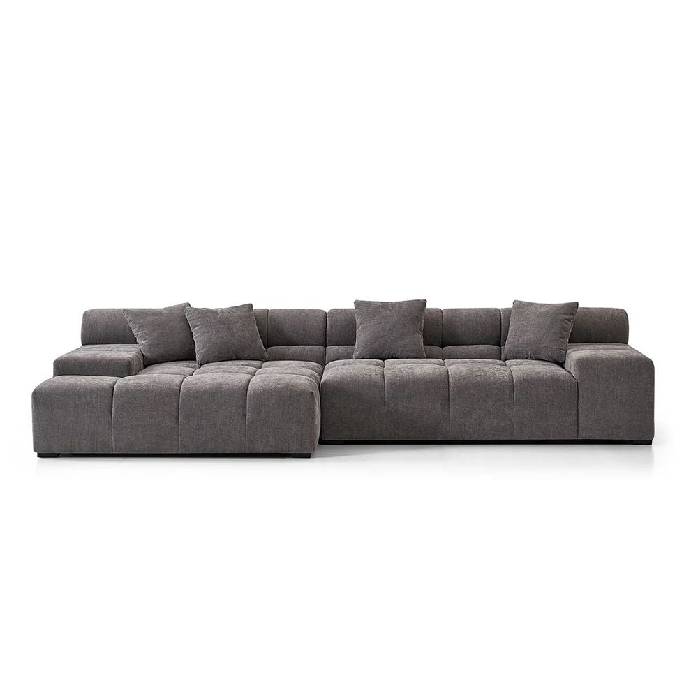 Midtown Sectional Graphite DARK Grey LEFT