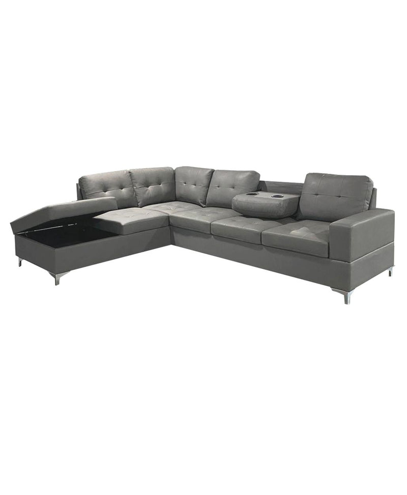 Antonella Sectional Grey Left-zoom-